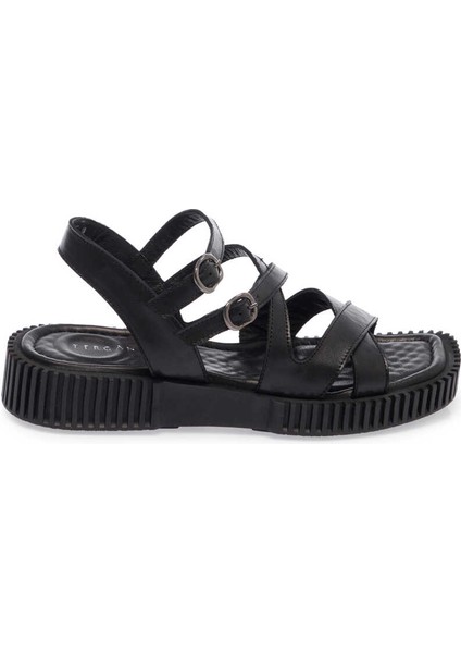 Siyah Hakiki Deri Kadın Sandalet - K24Y1SN67163-A23 modelleri