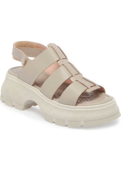 Bej Hakiki Deri Kadın Sandalet - K24Y1SN67154-S5Y