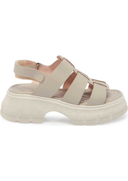 Bej Hakiki Deri Kadın Sandalet - K24Y1SN67154-S5Y modelleri
