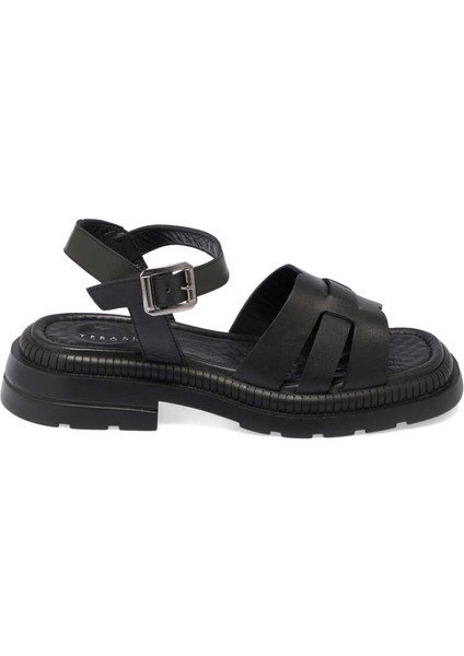 Siyah Hakiki Deri Kadın Sandalet - K24Y1SN67157-A23 modelleri