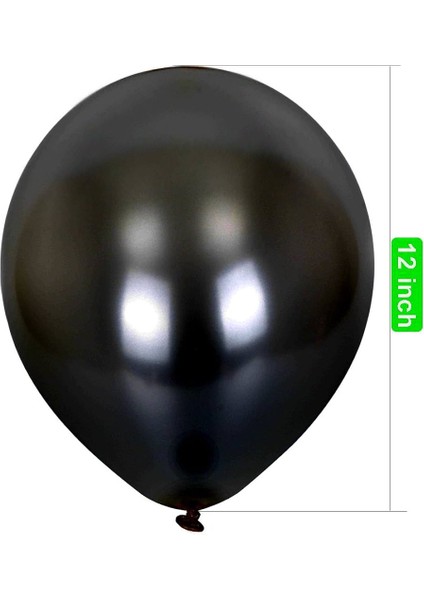 Metalik Balon Siyah 50 Adet