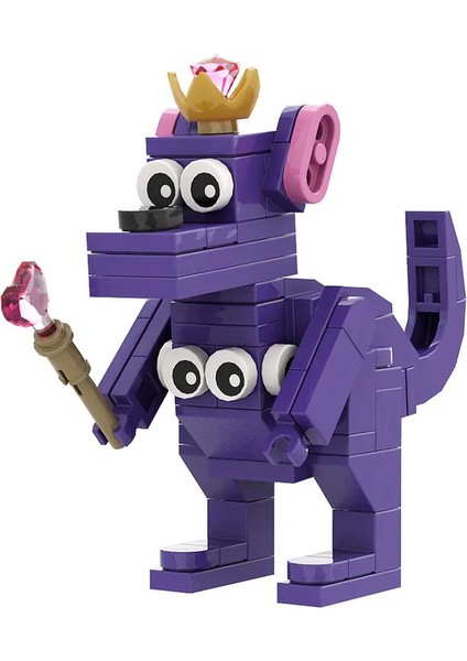 Banban Tuğlalarından Gobricks Garten Green Green Başlı Monster Flamingo Moc Model Yapı Taşları Çocukların Eğitim Hediyeleri Renk: Mor Kanguru (Yurt Dışından)