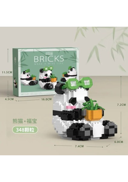 Yaratıcı Dıy Ipable Hayvan Sevimli Mini Çin Tarzı Hayvan Panda Yapı Blon Eğitim Çocuk Oyuncakları Model Model Brickscolor: W1121 Nobox (Yurt Dışından)