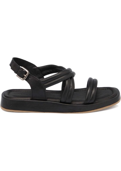 Siyah Hakiki Deri Kadın Sandalet - K24Y1SN67420-A23