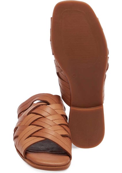 Taba Hakiki Deri Kadın Terlik - K24Y1TR67421-A29 fırsatları