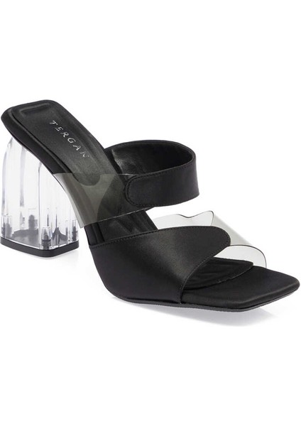 Siyah Vegan-Tekstil Kadın Terlik - K24Y1TR67427-A10
