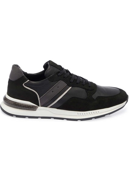 Siyah Hakiki Deri Erkek Sneaker - E24I1AY56913-A64