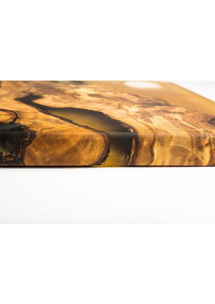 Dekoratif Epoksi Ürünler Bardak Altlığı Sunum Tahtası 1 Adet