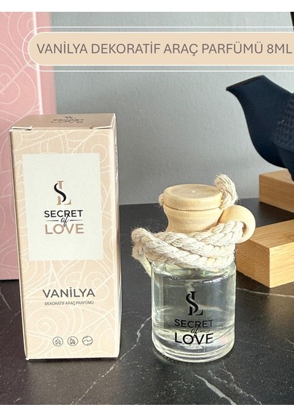 Vanilya Araç Kokusu Cam Şişede 8 ml Doğal Aromalı Ferahlatıcı