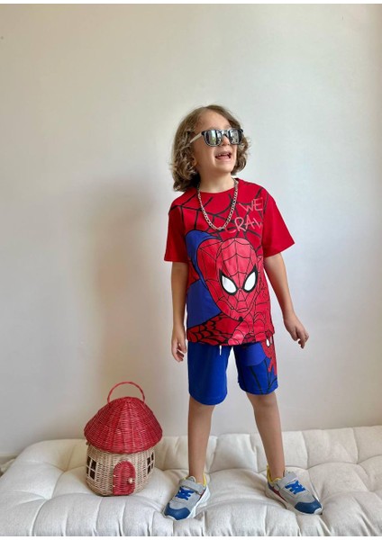 Erkek Çocuk Basklı Şortlu Takım 3-10 Yaş