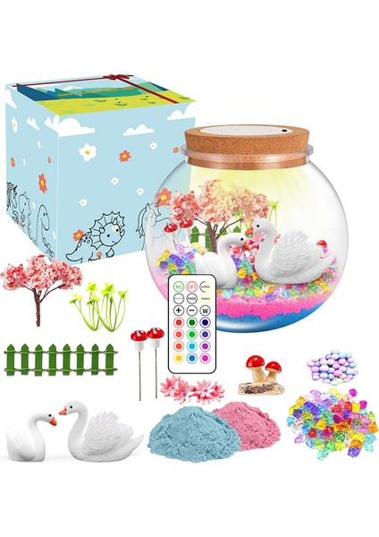 Sevimli Çizgi LED Lamba Uzaktan Kumanda Diy Süsler Çocuk Eğitici Oyuncaklar (Yurt Dışından)