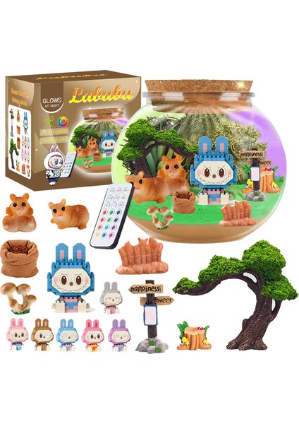 Sevimli Çizgi LED Lamba Uzaktan Kumanda Diy Süsler Çocuk Eğitici Oyuncaklar (Yurt Dışından)