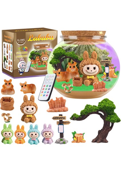 Sevimli Çizgi LED Lamba Uzaktan Kumanda Diy Süsler Çocuk Eğitici Oyuncaklar (Yurt Dışından)