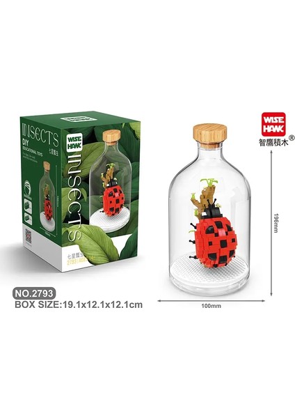 Mini Böcekler Yapı Taşları Ladybug Arı Dua Mantis Tuğlalar Hayvan Oyuncakları Çocuklar Için Eğitici Renk: 2793 Kutu (Yurt Dışından)