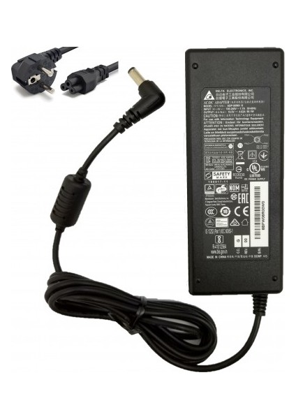 orijinal Delta Toshiba Satellite L950D 107 Notebook Adaptör +Power Kablo(Orjinal Üretici 19V 4.74A 90W)