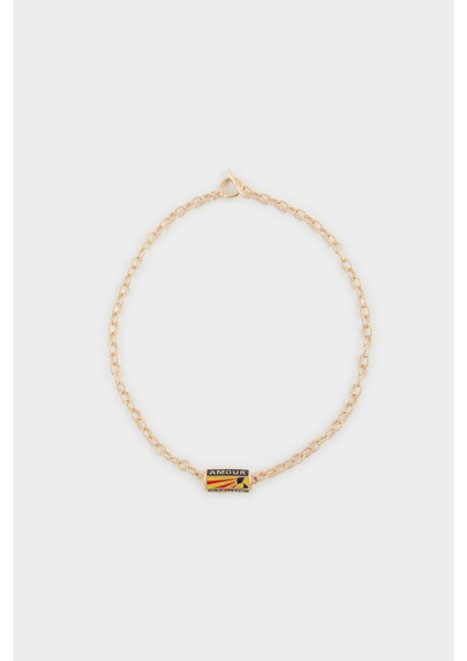 Kadın Amour Charmlı Gold Kolye F0807AXNS