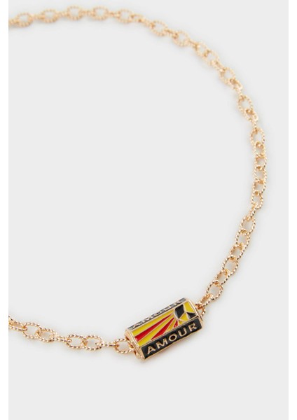 Kadın Amour Charmlı Gold Kolye F0807AXNS