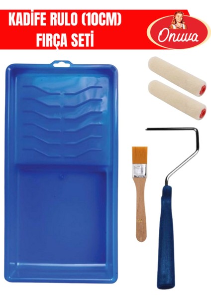 Kadife Rulo Fırça Seti 10CM