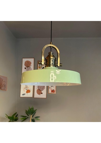Açe Mint Tekli Delikli Eskitme Başlık Avize Retro Sarkıt Ofis Showroom Salon Mutfak Avizeleri