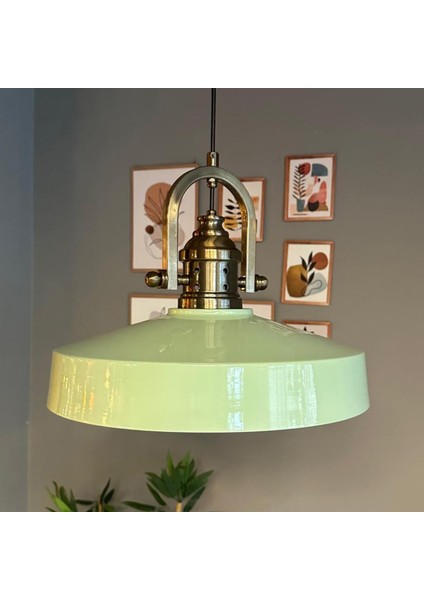 Açe Mint Tekli Delikli Eskitme Başlık Avize Retro Sarkıt Ofis Showroom Salon Mutfak Avizeleri