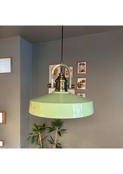 Açe Mint Tekli Delikli Eskitme Başlık Avize Retro Sarkıt Ofis Showroom Salon Mutfak Avizeleri
