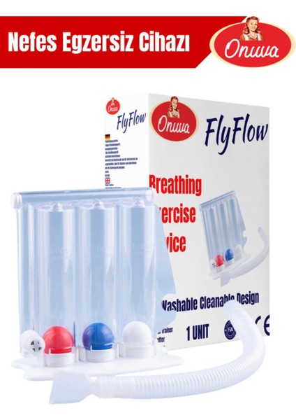Triflo Solunum Egzersiz Cihazı 3 Aşamalı Üfleme Toplu Nefes Egzersizi 1 Adet