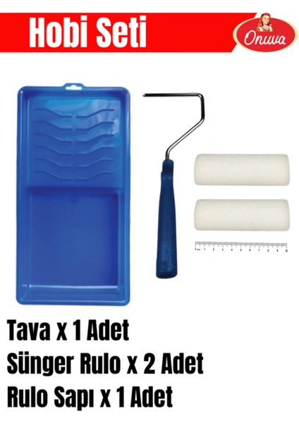 Hobi Seti 2'li Sunger Rulo , Sap ve Boya Tavası