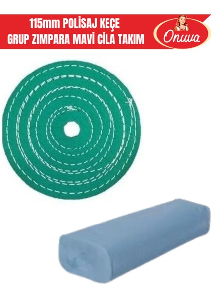115MM Polisaj Keçe ve Grup Zımpara Mavi Cila Takımı