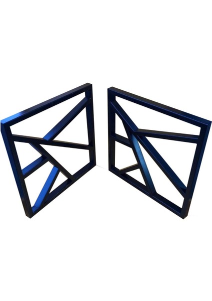 Kare Tasarım Profil Masa Ayağı Siyah Renk 1 Takım