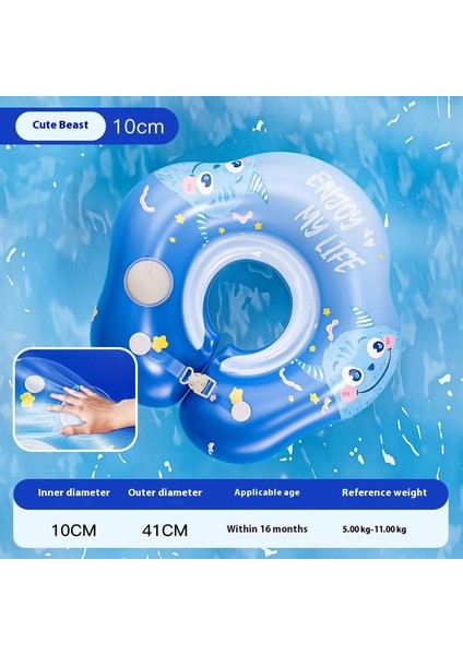 Yetişkin Çocuk Yüzme Halkası Pres Tipi Şişme Bebek Boyun Halkası Çift Katmanlı Koltuk Altı Halkası Kalınlaştırıcı Yüzme Halkası (Yurt Dışından)