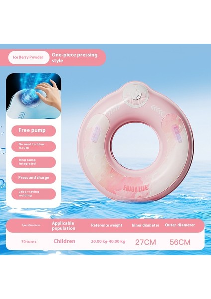 Yetişkin Çocuk Yüzme Halkası Pres Tipi Şişme Bebek Boyun Halkası Çift Katmanlı Koltuk Altı Halkası Kalınlaştırıcı Yüzme Halkası (Yurt Dışından)