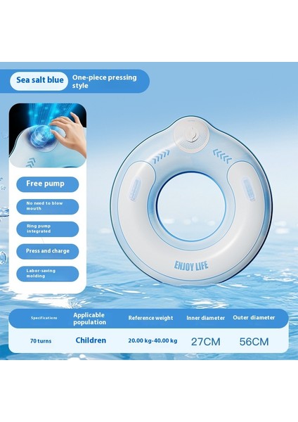 Yetişkin Çocuk Yüzme Halkası Pres Tipi Şişme Bebek Boyun Halkası Çift Katmanlı Koltuk Altı Halkası Kalınlaştırıcı Yüzme Halkası (Yurt Dışından)