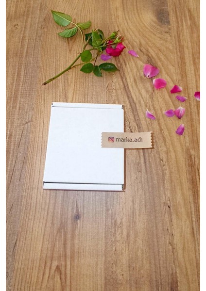 Kişiye Özel Etiket -144 Adet Kraft Sticker - Marka Etiketi (1,8 x 5.5 Cm) modelleri