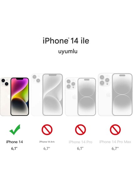 Apple iPhone 14 Taşlı Magsafe Kılıf Mtl Aksesuar