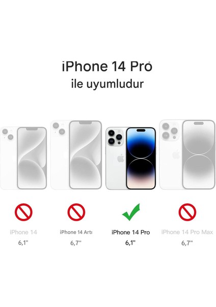 Apple iPhone 14 Pro Şeffaf Magsafe Kılıf Mtl Aksesuar