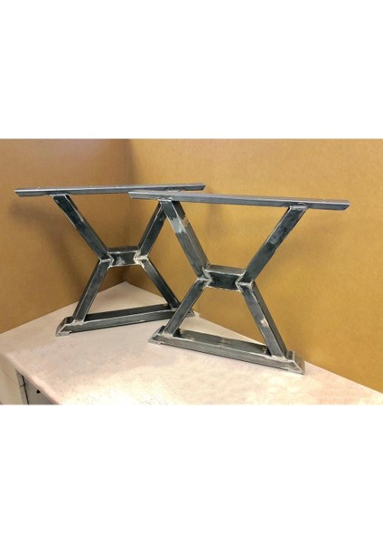 Metal Ayak Profil Tasarım Metal Yemek Masası Çalışma Masası Ayağı Siyah Renk 1 Adet