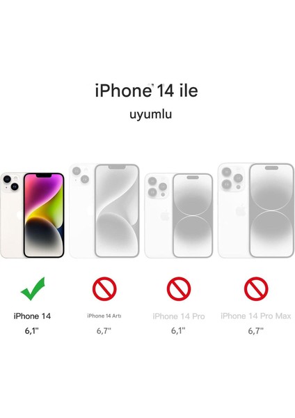 Apple iPhone 14 Şeffaf Magsafe Kılıf Mtl Aksesuar