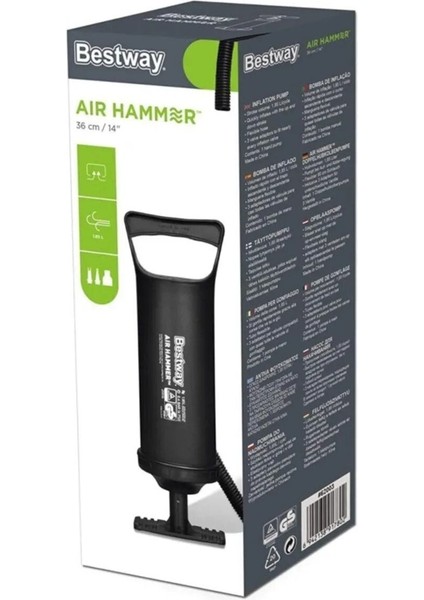 Air Hammer 36cm Çift Fonksiyonlu El Pompası