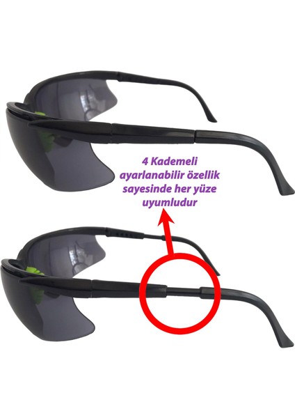 Bisiklet Güneş Gözlüğü Uv Korumalı Silikon Burunlu Ayarlanabilir Sap Koruyucu Bisikletçi Gözlük Füme