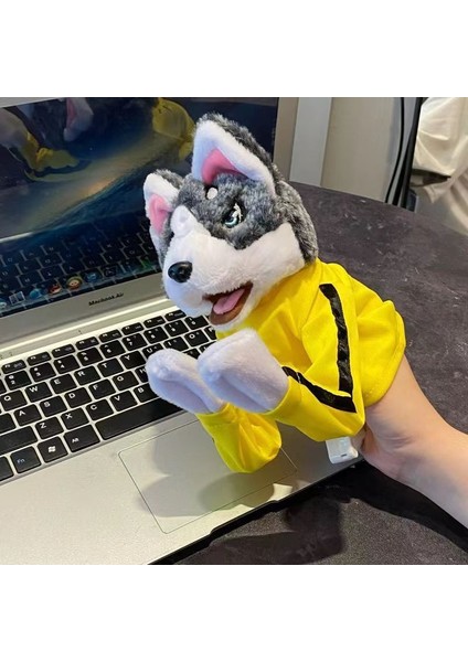 Husky Boks Köpeği Peluş Oyuncak Interaktif El Kuklası Oyuncak Eln Sesli (Yurt Dışından)