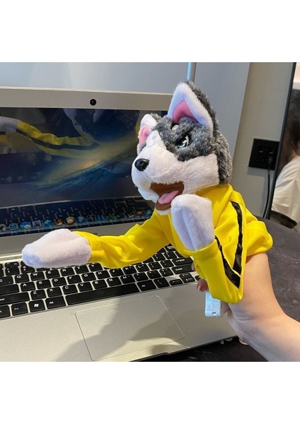 Husky Boks Köpeği Peluş Oyuncak Interaktif El Kuklası Oyuncak Eln Sesli (Yurt Dışından)