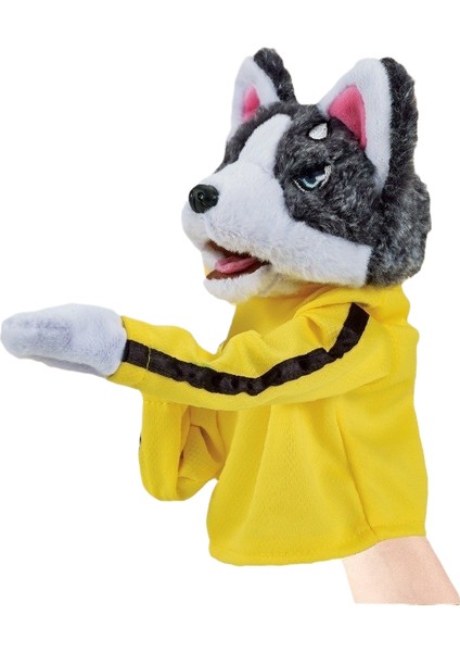Husky Boks Köpeği Peluş Oyuncak Interaktif El Kuklası Oyuncak Eln Sesli (Yurt Dışından)