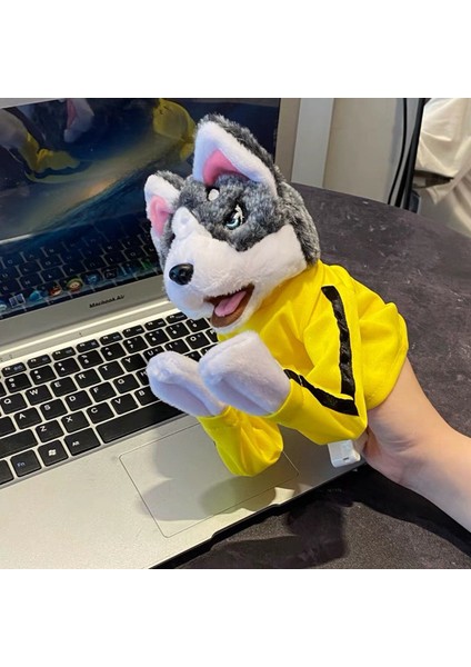 Husky Boks Köpeği Peluş Oyuncak Interaktif El Kuklası Oyuncak Eln Sesli (Yurt Dışından)