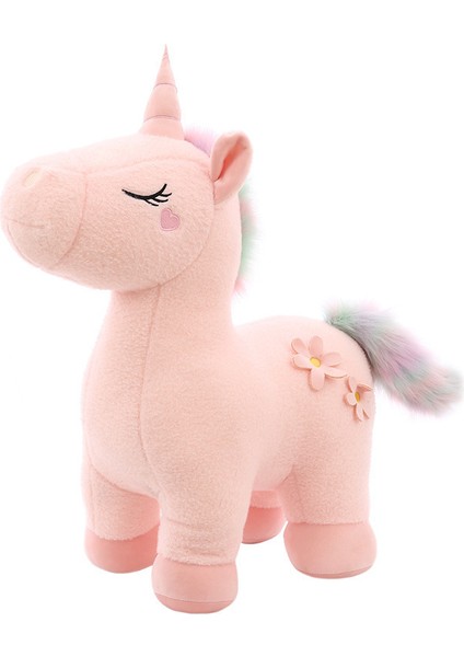 40 cm Tek Boynuzlu At Peluş Oyuncak Bebek Yastık Hediye (Yurt Dışından)