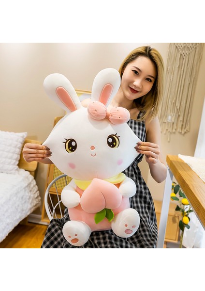 80 cm Sevimli Tavşan Peluş Oyuncak Bebek Yastık Hediye (Yurt Dışından)