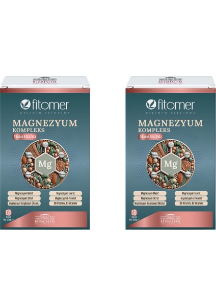 Magnezyum P5P B6 Vitamin ve D Vitamini 60 Kapsül 2 Li Fırsat Seti