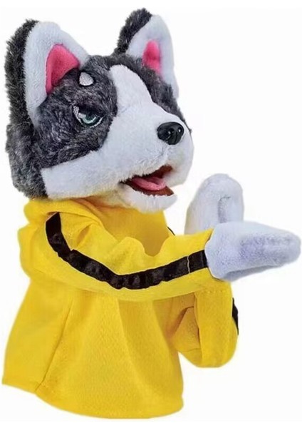Husky Boks Köpeği Peluş Oyuncak Interaktif El Kuklası Oyuncak Eln Sesli (Yurt Dışından)
