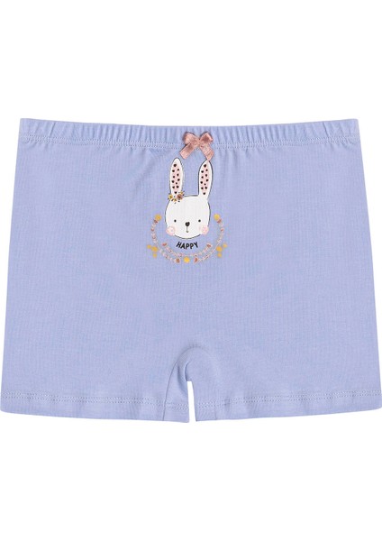 Özkan 41602 5'li Paket Kız Çocuk Karışık Renkli Desenli Pamuklu Yumuşak Rahat Şort Boxer
