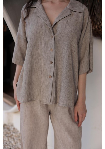 Yarasa Kol Gömlek Pantolon Takım Taş 9338-TK modelleri