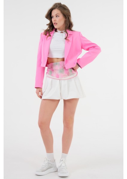 Pembe Kruvaze Crop Blazer Ceket fiyatları
